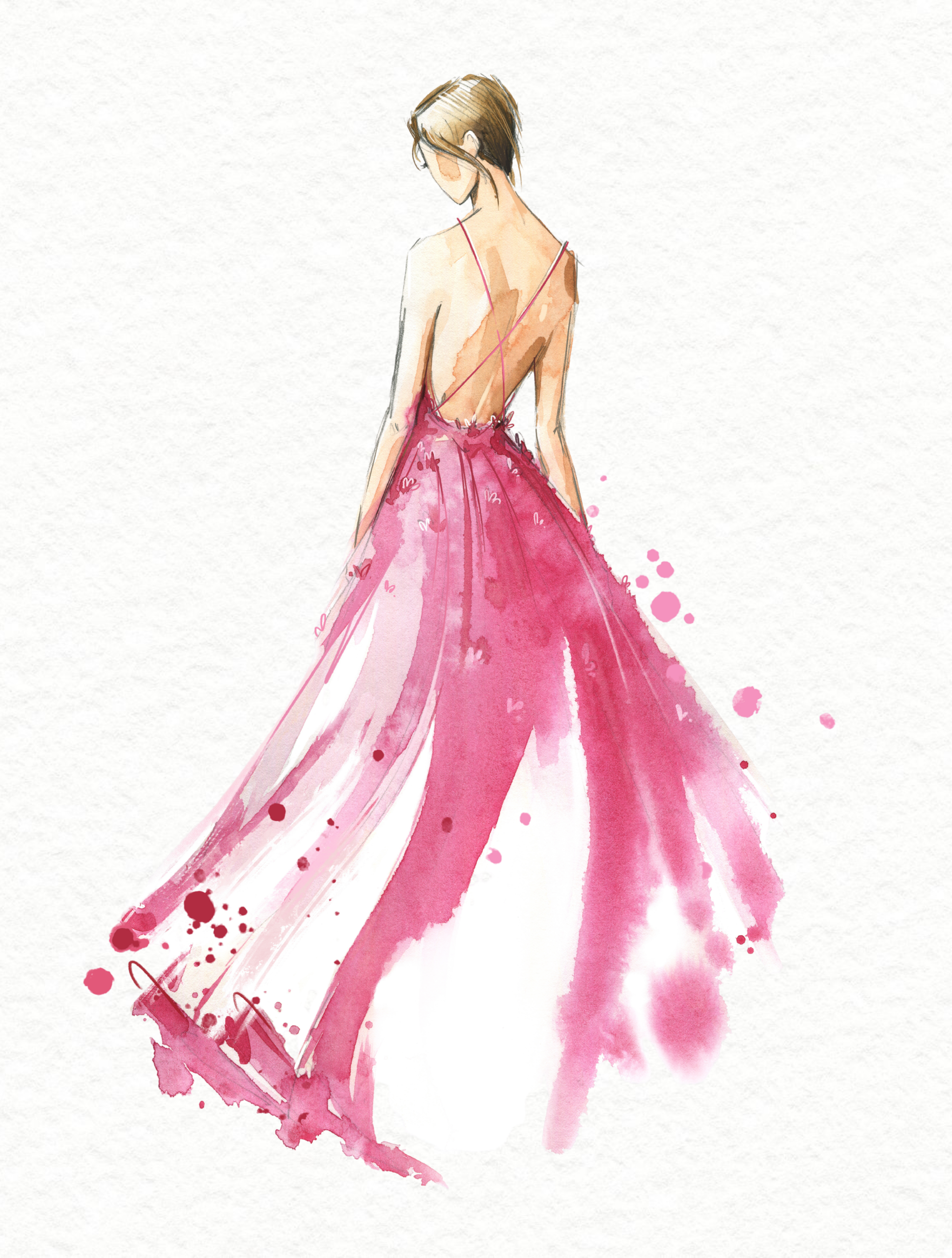 From France With Love watercolor illustration